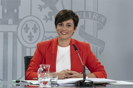 9/05/2023. Rueda de prensa tras el Consejo de Ministros: Isabel Rodríguez, Raquel Sánchez y Pilar Alegría. La ministra de Política Territori...