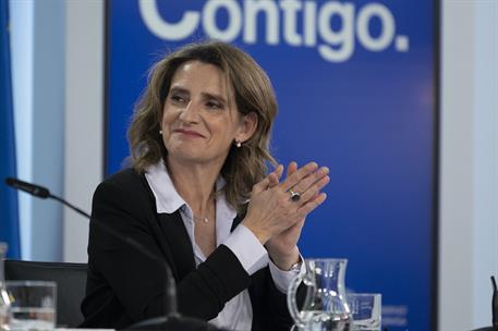 10/01/2023. Rueda de prensa tras el Consejo de Ministros: Díaz, Rodríguez y Ribera. La vicepresidenta tercera del Gobierno y ministra para l...