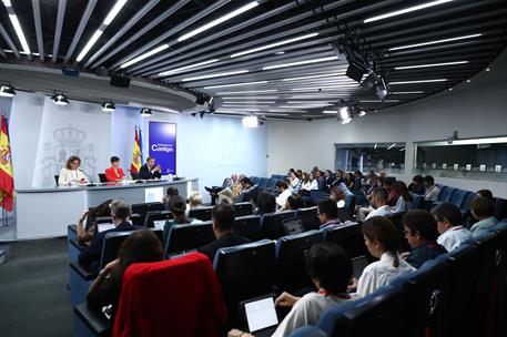 12/09/2023. Rueda de prensa tras el Consejo de Ministros: Isabel Rodríguez, Teresa Ribera y Luis Planas