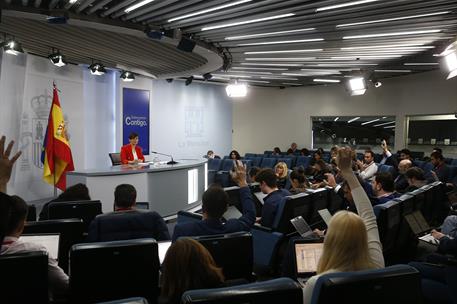 14/11/2023. Rueda de prensa tras el Consejo de Ministros: Isabel Rodríguez. La ministra de Política Territorial y portavoz del Gobierno en f...