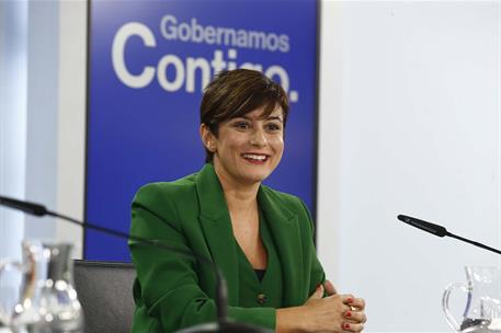 17/10/2023. Rueda de prensa tras el Consejo de Ministros: Isabel Rodríguez y José Manuel Albares. La ministra de Política Territorial y port...