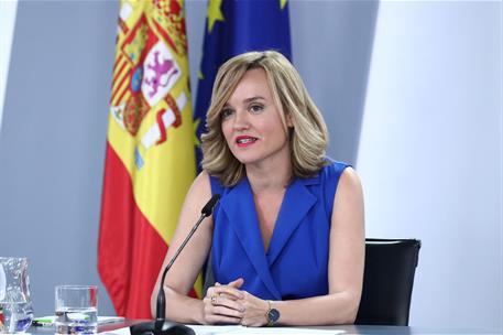 18/07/2023. Rueda de prensa tras el Consejo de Ministros: Isabel Rodríguez, Pilar Alegría y Diana Morant. La ministra de Educación y Formaci...