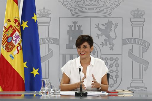 19/09/2023. Press conference after the Council of Ministers. The Government Spokesperson and acting Minister for Territorial Policy, Isabel ...