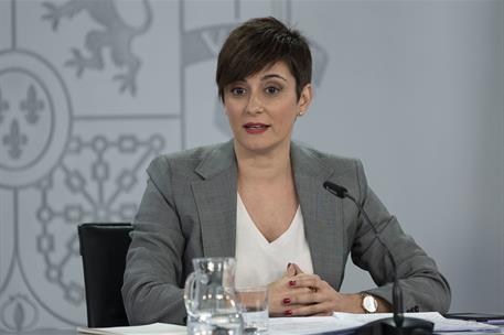 28/02/2023. Rueda de prensa tras el Consejo de Ministros: Isabel Rodríguez, Teresa Ribera e Irene Montero. La ministra de Política Territori...