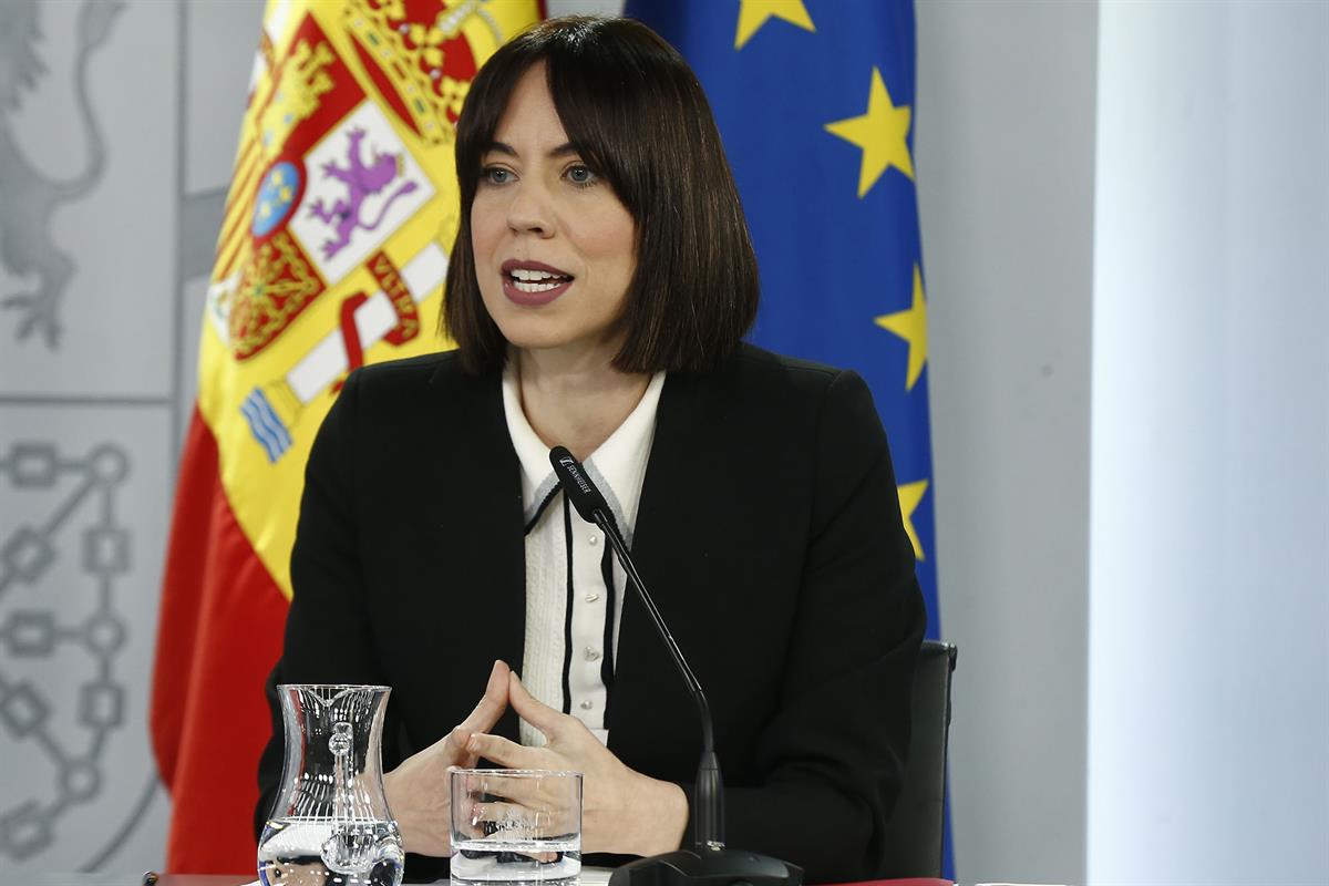 La ministra de Ciencia, Innovación y Universidades, Diana Morant, en la rueda de prensa del Consejo de Ministros