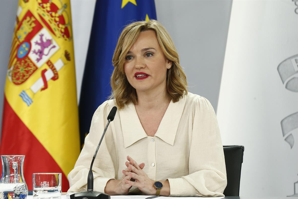 La ministra de Educación, Formación Profesional y Deportes y portavoz del Gobierno, Pilar Alegría.