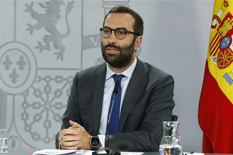 16/07/2024. Rueda de prensa tras el Consejo de Ministros: María Jesús Montero, Pilar Alegría y Carlos Cuerpo. El ministro de Economía, Comer...