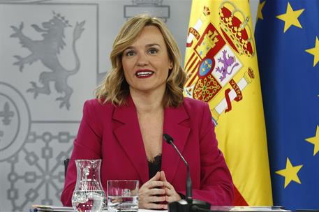 23/04/2024. Rueda de prensa tras el Consejo de Ministros: Pilar Alegría y Félix Bolaños. La ministra de Educación y Formación Profesional y ...