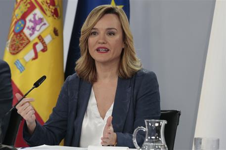 27/02/2024. Rueda de prensa tras el Consejo de Ministros: Cuerpo, Alegría, Urtasun, Bustinduy. La ministra de Educación y Formación Profesio...