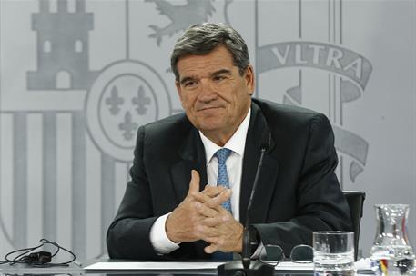 30/04/2024. Rueda de prensa tras el Consejo de Ministros: Yolanda Díaz, Pilar Alegría y José Luis Escrivá. El ministro para la Transformació...