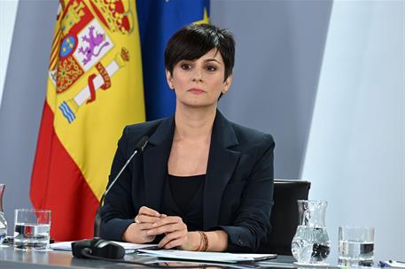 6/05/2025. Rueda de prensa tras el Consejo de Ministros: Isabel Rodríguez, Pilar Alegría, Yolanda Díaz y Óscar López. La ministra de Viviend...