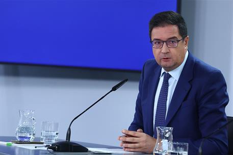 7/10/2025. Rueda de prensa tras el Consejo de Ministros: Óscar López. El ministro para la Transformación Digital y Función Públíca, Óscar Ló...