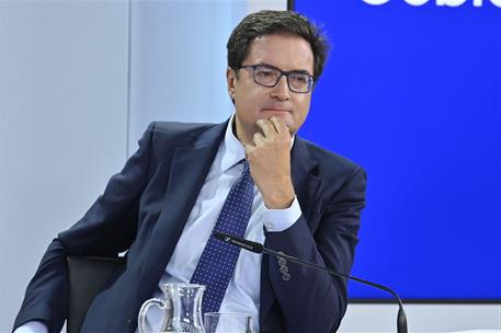 15/07/2025. Rueda de pernsa tras el Consejo de Ministros: Óscar López. El ministro para la Transformación Digital y de la Función Pública, Ó...