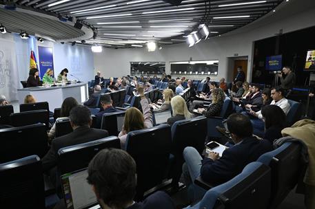 16/12/2025. Rueda de prensa tras el Consejo de Ministros: Diana Morant, Pilar Alegría y Ana Redondo. Las ministras Morant, Alegría y Redondo...