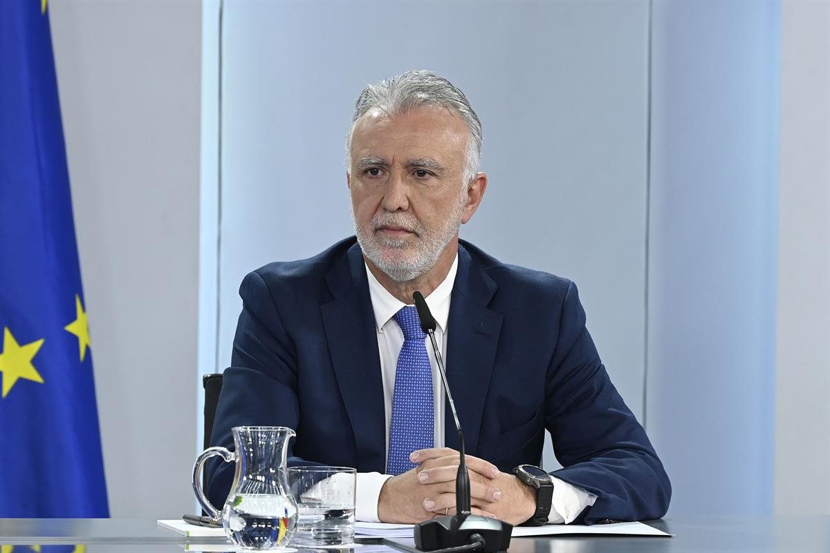 18/11/2025. Rueda de prensa tras el Consejo de Ministros: Carlos Cuerpo, María Jesús Montero, Pilar Alegría y Ángel Víctor Torres. El minist...