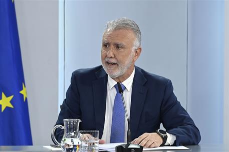 18/11/2025. Rueda de prensa tras el Consejo de Ministros: Carlos Cuerpo, María Jesús Montero, Pilar Alegría y Ángel Víctor Torres. El minist...