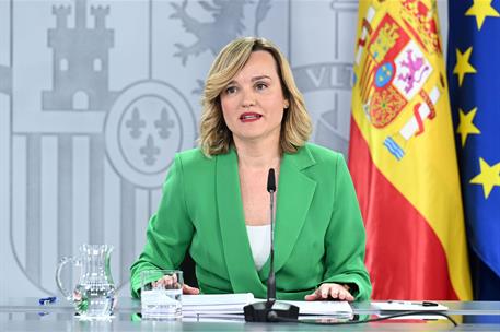 20/05/2025. Rueda de prensa tras el Consejo de Ministros: Ana Redondo y Pilar Alegría. La ministra de Educación, Formación Profesional y Dep...