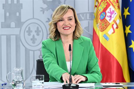 20/05/2025. Rueda de prensa tras el Consejo de Ministros: Ana Redondo y Pilar Alegría. La ministra de Educación, Formación Profesional y Dep...