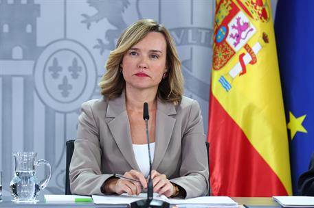 21/10/2025. Rueda de prensa tras el Consejo de Ministros. La ministra de Educación, Formación Profesional y Deportes y portavoz del Gobierno...