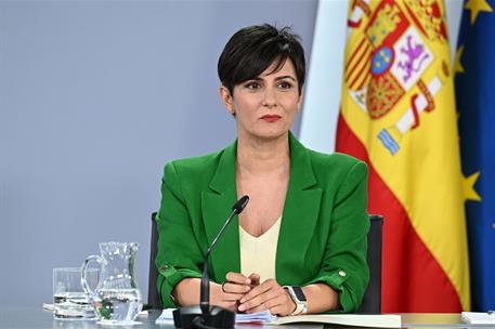 2/06/2026. Consejo de Ministros: Isabel Rodríguez. La ministra de Vivienda y Agenda Urbana, Isabel Rodríguez, durante la rueda de prensa pos...
