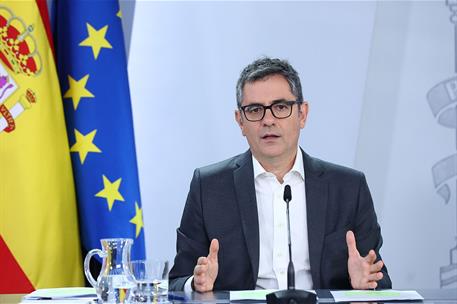 7/07/2026. Rueda de prensa tras el Consejo de Ministros: Bolaños. El ministro de la Presidencia, Justicia y Relaciones con las Cortes, Félix...