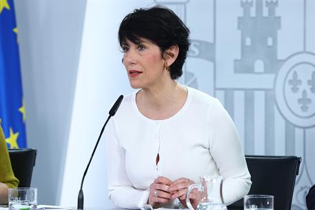 10/03/2026. Rueda de prensa tras el Consejo de Ministros. La ministra de Inclusión, Seguridad Social y Migraciones y portavoz del Gobierno, ...