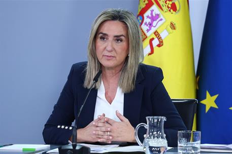 La ministra de Educación, Formación Profesional y Deportes, Milagros Tolón, en la rueda de prensa posterior al Consejo