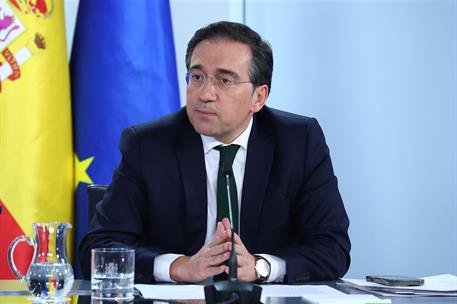 10/03/2026. Rueda de prensa tras el Consejo de Ministros. El ministro de Asuntos Exteriores, Unión Europea y Cooperación, José Manuel Albare...