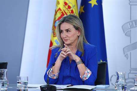 12/05/2026. Rueda de prensa tras el Consejo de Ministros. La ministra de Educación, Formación Profesional y Deportes, Milagros Tolón, en la ...