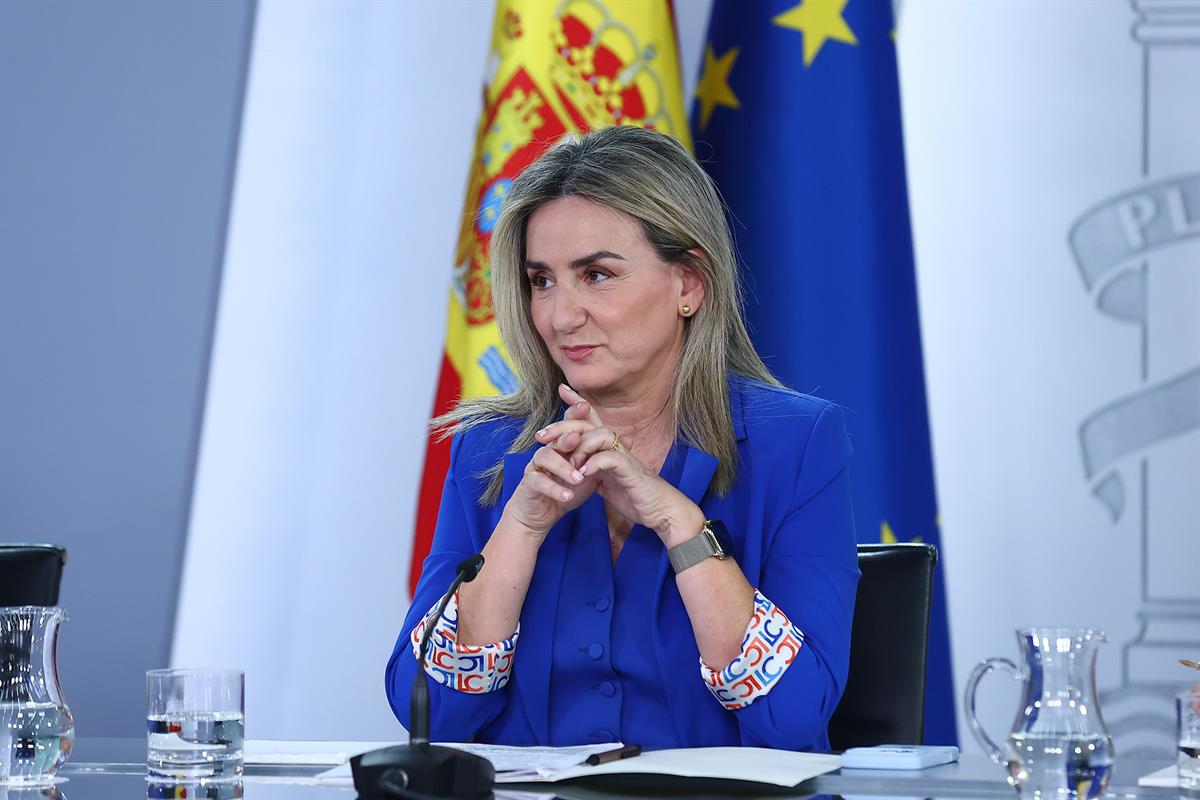 12/05/2026. Rueda de prensa tras el Consejo de Ministros. La ministra de Educación, Formación Profesional y Deportes, Milagros Tolón, en la ...