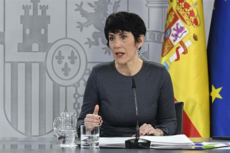 13/01/2026. Rueda de prensa tras el Consejo de Ministros: Elma Saiz. La ministra de Inclusión, Seguridad Social y Migraciones, y portavoz de...