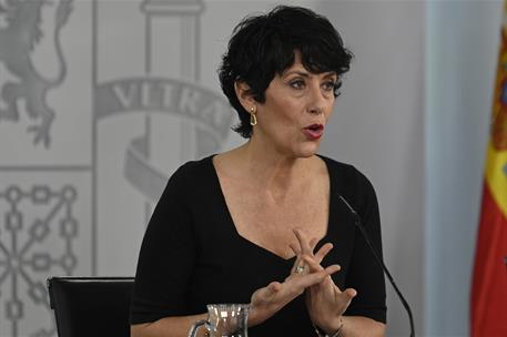 14/07/2026. Rueda de prensa tras el Consejo de Ministros: Saiz. La ministra de Inclusión, Seguridad Social y Migraciones y portavoz del Gobi...