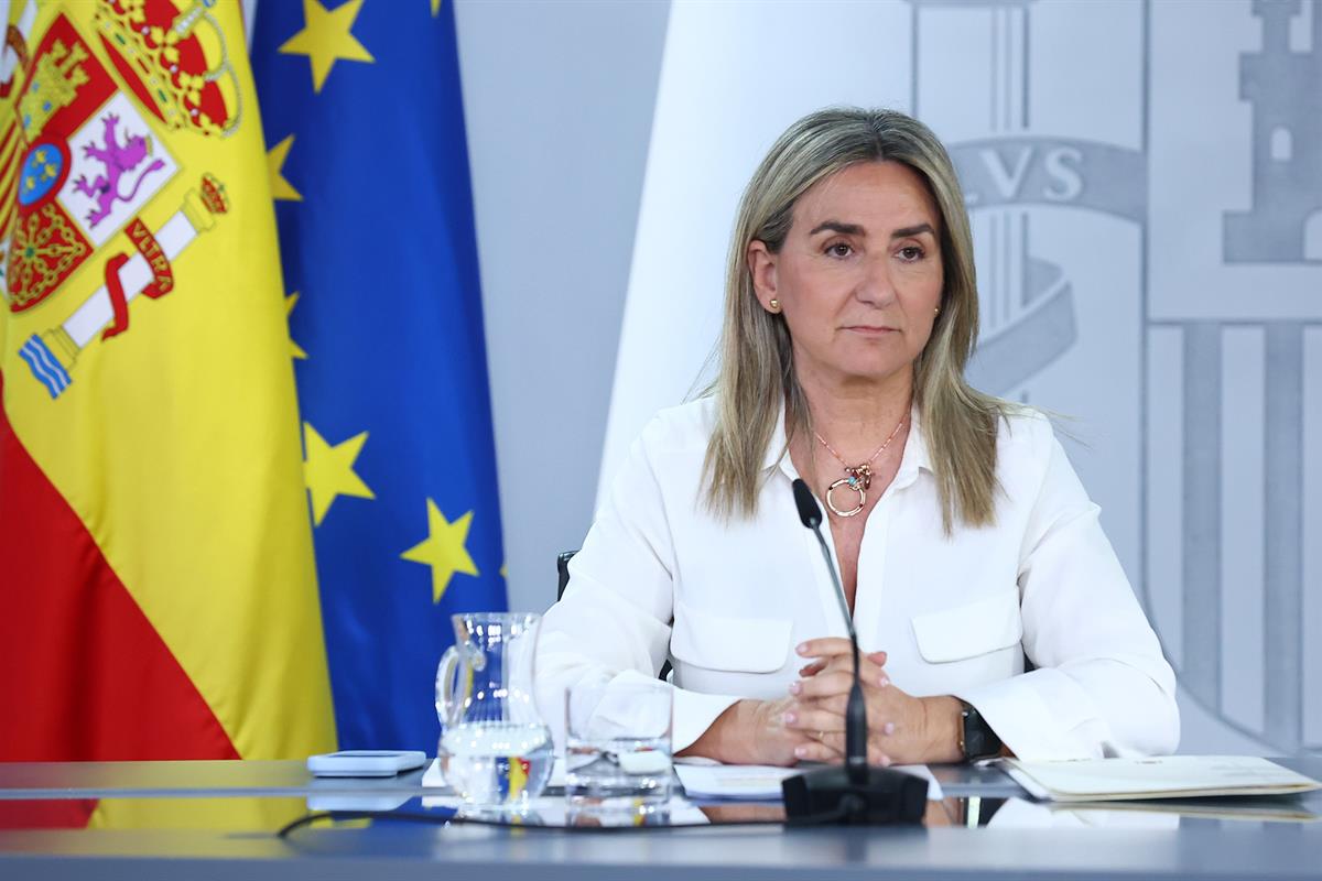 16/06/2026. Rueda de prensa tras el Consejo de Ministros. La ministra de Educación y Formación Profesional y Deportes, Milagros Tolón, duran...