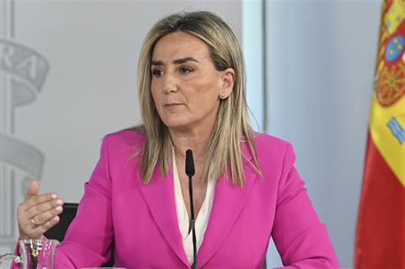 21/04/2026. Consejo de Ministros: Tolón. La ministra de Educación, Formación Profesional y Deportes, Milagros Tolón, en la rueda de prensa p...