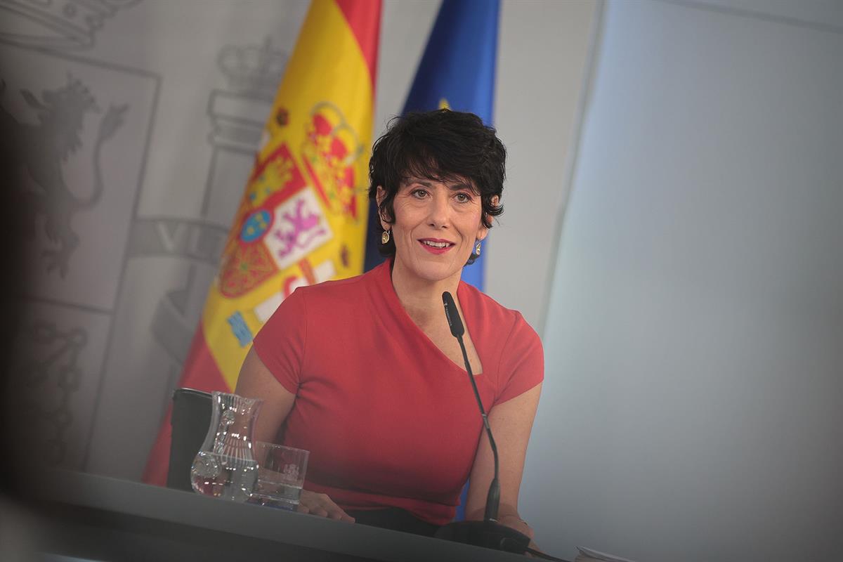 La ministra de Inclusi&oacute;n, Seguridad Social y Migraciones y portavoz del Gobierno, Elma Saiz