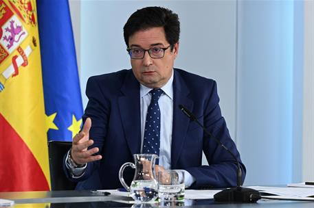 26/05/2026. Consejo de Ministros: Óscar López. El ministro para la Transformación Digital y de la Función Publíca, Óscar López, durante la r...