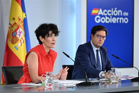 26/05/2026. Consejo de Ministros: Elma Saiz. La ministra de Inclusión, Seguridad Social y Migraciones, y portavoz del Gobierno, Elma Saiz, y...