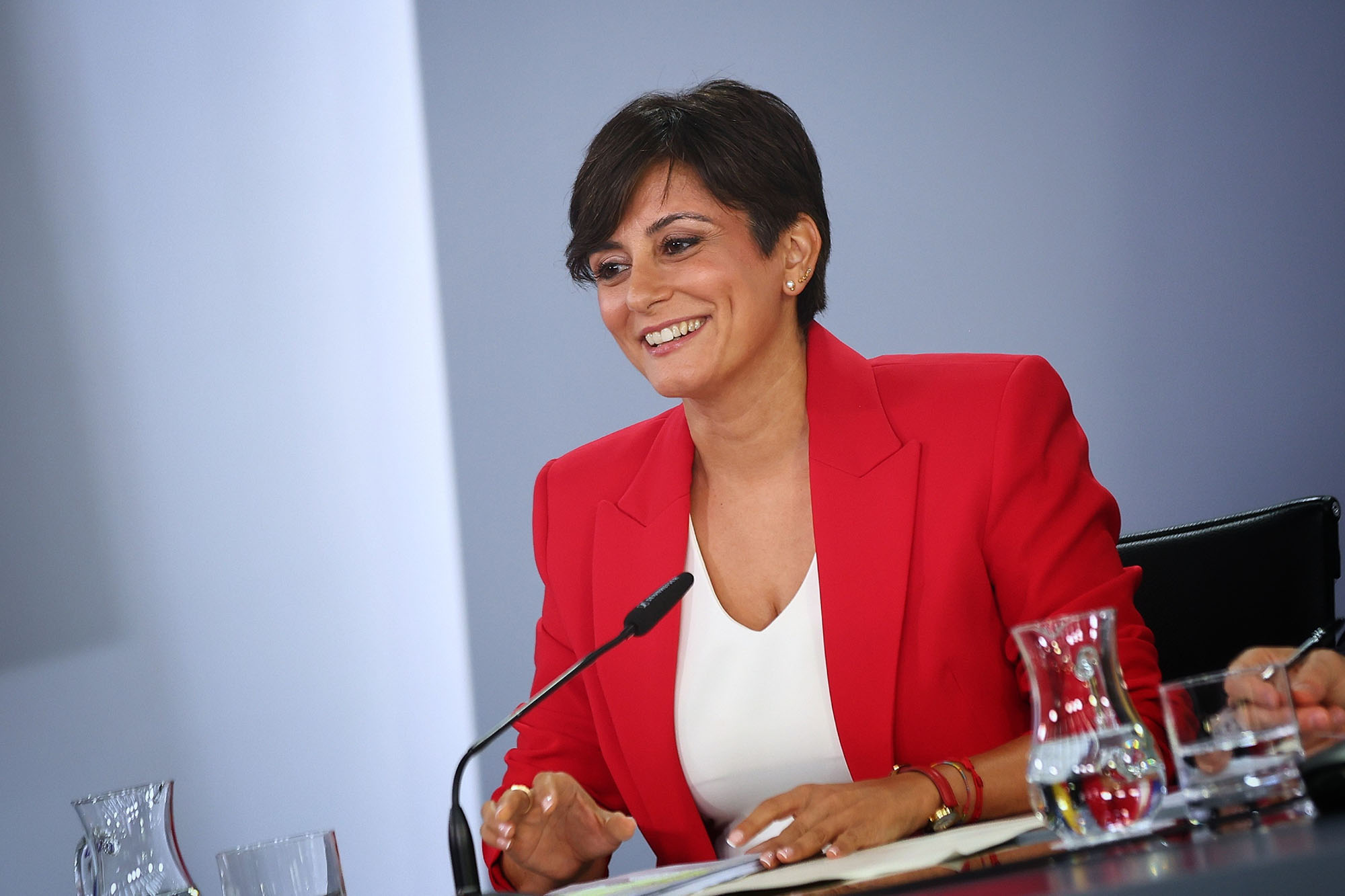 ministra de Vivienda y Agenda Urbana, Isabel Rodr&iacute;guez, durante la rueda de prensa del Consejo de Ministros