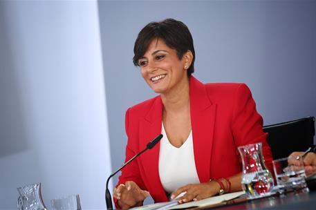 29/09/2026. Rueda de prensa tras el Consejo de Ministros. La ministra de Vivienda y Agenda Urbana, Isabel Rodríguez, durante su intervención...