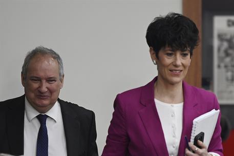 31/03/2026. Rueda de prensa tras el Consejo de Ministros. La ministra de Inclusión, Seguridad Social y Migraciones y portavoz del Gobierno, ...