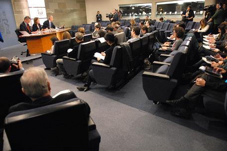 21/12/2012. Consejo de Ministros: Sáenz de Santamaría, Gallardón y Morenés. La vicepresidenta, ministra de la Presidencia y Portavoz, Soraya...