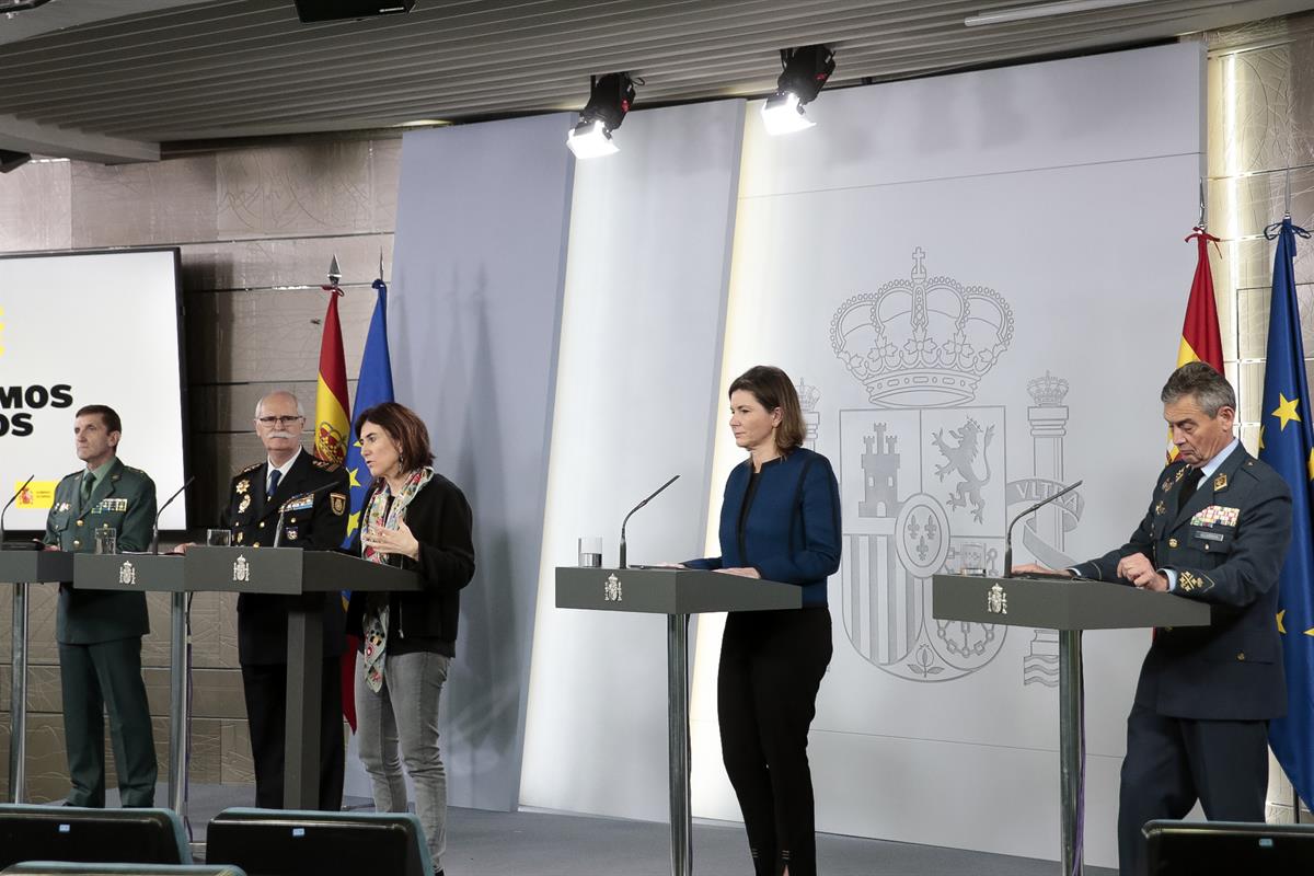 2/04/2020. Rueda de prensa telemática tras la reunión del Comité de Gestión Técnica del Coronavirus. Los miembros del Comité Comité de Gesti...