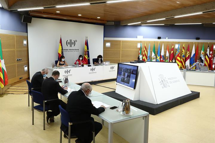 4/08/2021. Reunión y rueda de prensa posterior a la reunión del Consejo Interterritorial del SNS. Reunión del Consejo Interterritorial del S...