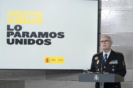 5/04/2020. Rueda de prensa del Comité de Gestión Técnica del Coronavirus. Intervención del comisario principal José García Molina, subdirect...