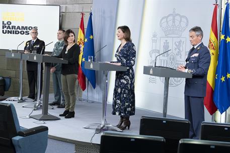 5/04/2020. Rueda de prensa telemática tras la reunión del Comité de Gestión Técnica del Coronavirus. Los representantes del Comité de Gestió...