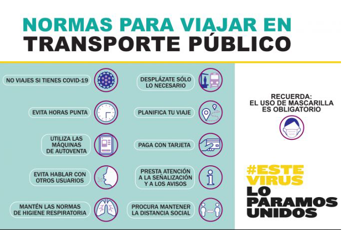 5/05/2020. Campaña sobre el uso del transporte público