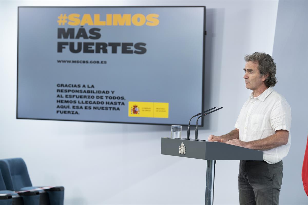 5/06/2020. Rueda de prensa telemática tras la reunión del Comité de Gestión de la Desescalada. Intervención de Fernando Simón, director del ...