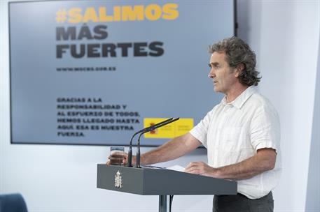 5/06/2020. Rueda de prensa telemática tras la reunión del Comité de Gestión de la Desescalada. Intervención de Fernando Simón, director del ...