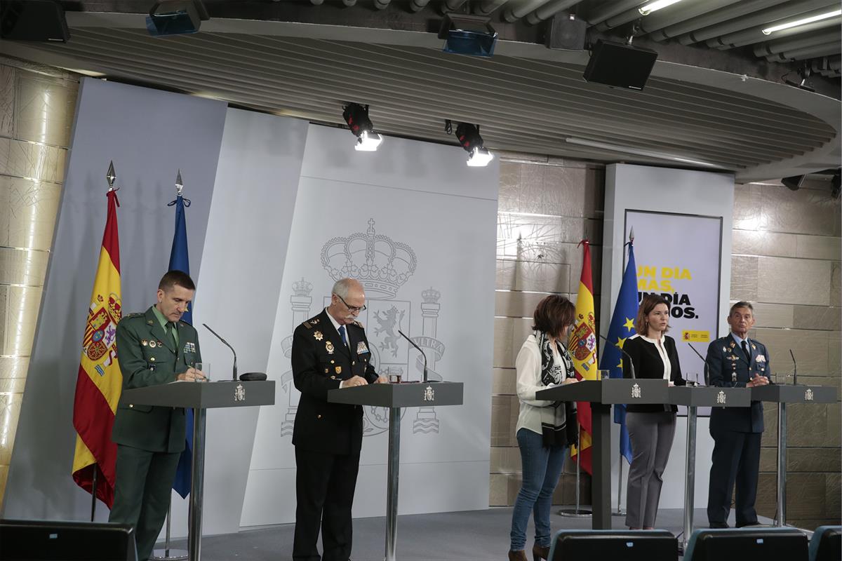 6/04/2020. Rueda de prensa telemática tras la reunión del Comité de Gestión Técnica del Coronavirus. Imágen del grupo de representantes en l...