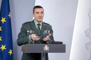 El general José Manuel Santiago, jefe del Estado Mayor de la Guardia Civil